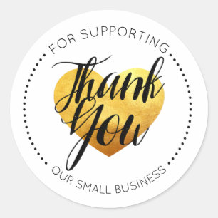 Sticker Rond Merci pour appuyer notre petite entreprise
