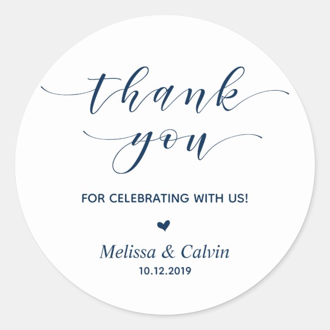 Sticker Rond Merci pour célébrer avec nous, Anniversaire (Devant)