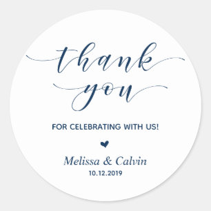 Sticker Rond Merci pour célébrer avec nous, Anniversaire