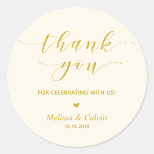 Sticker Rond Merci pour célébrer avec nous, Anniversaire