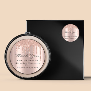 Sticker Rond Merci Pour Choisir La Parties scintillant Rose Ins