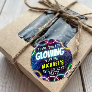 Sticker Rond Merci pour Gluter avec nous Glow in the Dark