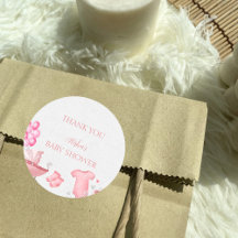 Merci pour la Baby Shower Lapin Rose Floral 