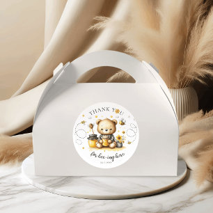 Sticker Rond Merci pour l'abeille d'anniversaire d'abeille de m