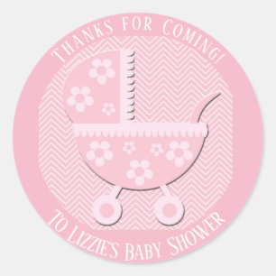 Sticker Rond Merci pour l'Autocollant Favor Fête du Baby shower