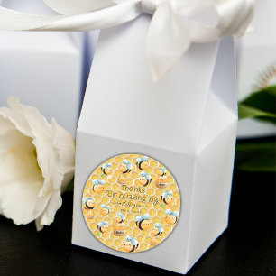 Sticker Rond Merci pour le bourdonnement par le premier jour de