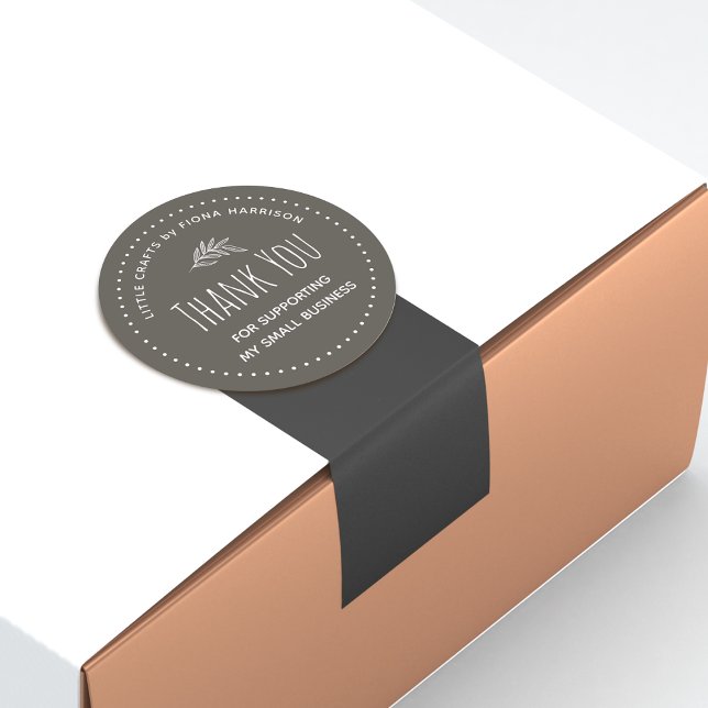 Sticker Rond Merci Pour Le Soutien À Ma Petite Entreprise (Thank You For Supporting My Small Business Classic Round Sticker)