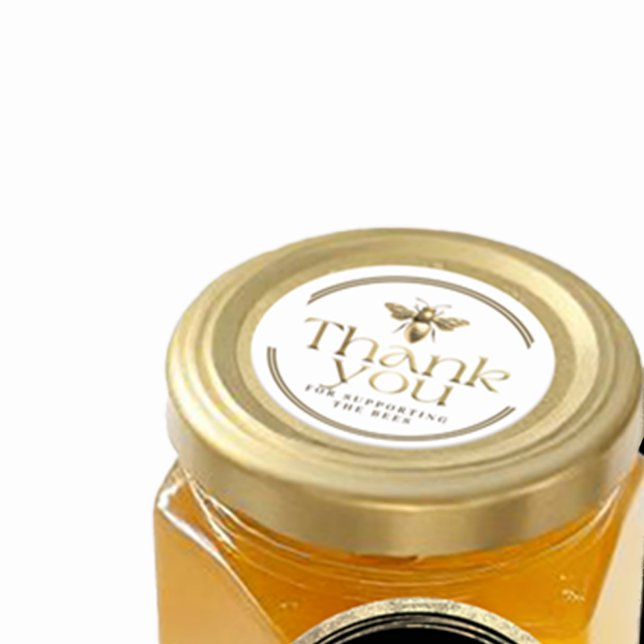 Sticker Rond Merci pour le soutien aux abeilles reine d'or abei (Créateur téléchargé)