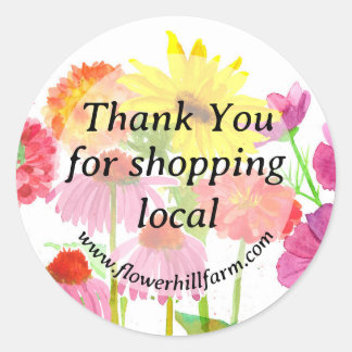 Sticker Rond Merci Pour Magasiner Les Affaires Locales