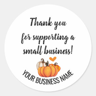 Sticker Rond Merci pour soutenir les petites entreprises