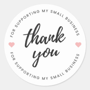 Sticker Rond Merci pour soutenir ma petite entreprise