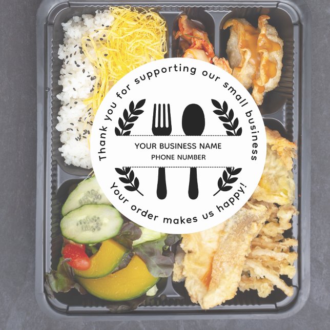 Sticker Rond Merci pour soutenir notre petite entreprise (Créateur téléchargé)