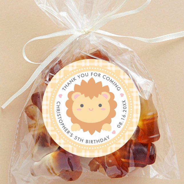 Sticker Rond Merci Pour Venir Mignonne Anniversaire de enfant L (Créateur téléchargé)