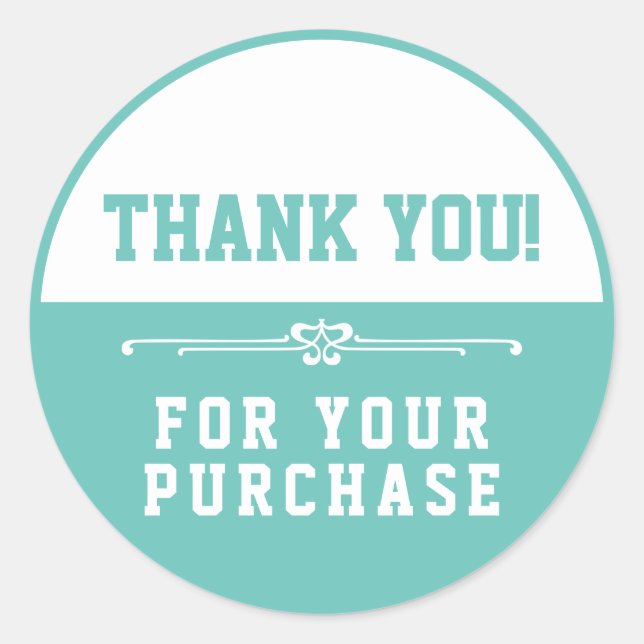 Sticker Rond Merci pour votre achat (Devant)