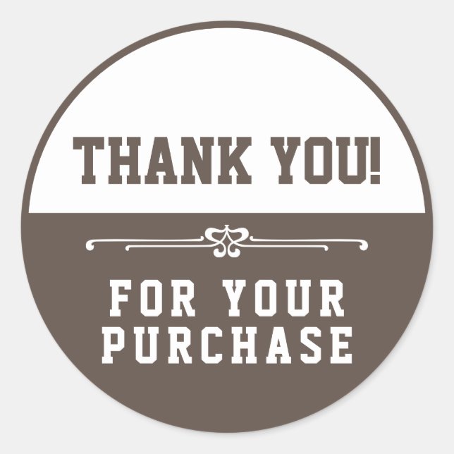 Sticker Rond Merci pour votre achat (Devant)