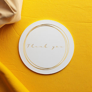 Sticker Rond Merci pour votre achat de bagues en or de luxe