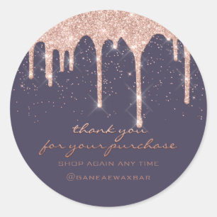 Sticker Rond Merci Pour Votre Achat Rose Boutique De Détail
