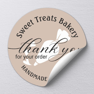 Sticker Rond Merci Pour Votre Commande Boulangerie De Gâteau Be