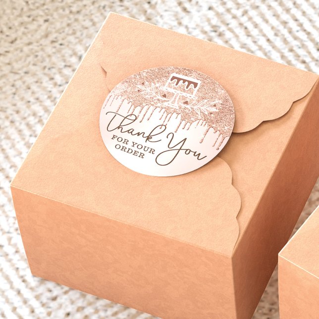 Sticker Rond Merci Pour Votre Commande Cuisine Boulangerie Part (Créateur téléchargé)