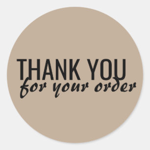 Sticker Rond Merci pour votre commande d'entreprise moderne