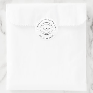 Sticker Rond Merci pour votre commande Vous êtes un logo génial