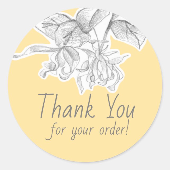 Sticker Rond Merci Pour Votre Commande Ylang Ylang Essential Oi (Devant)