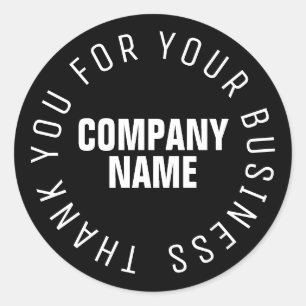 Sticker Rond Merci pour votre entreprise