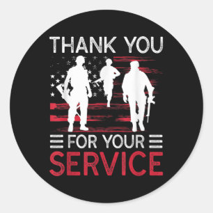 Sticker Rond Merci Pour Votre Service Memorial Day