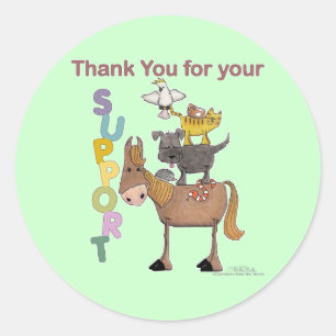 Sticker Rond Merci pour votre support