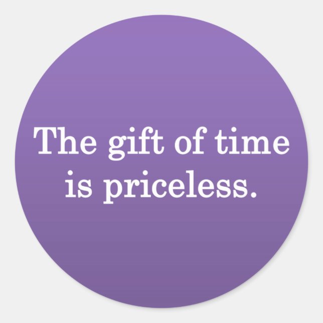 Sticker Rond Merci pour votre temps (Devant)