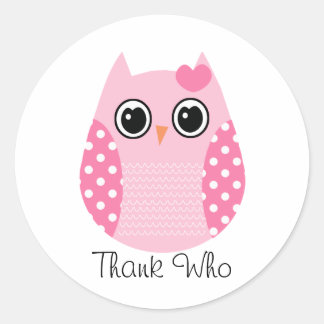 Sticker Rond Merci Qui Chouettes Whimsical