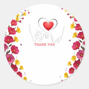 Sticker Rond Merci Remerciements Avec Remerciements Beaucoup de