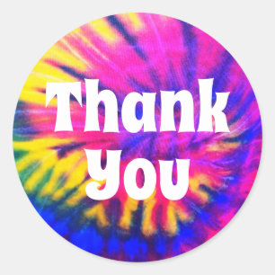 Sticker Rond Merci rose Cravate Fille