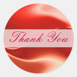 Sticker Rond Merci rouge