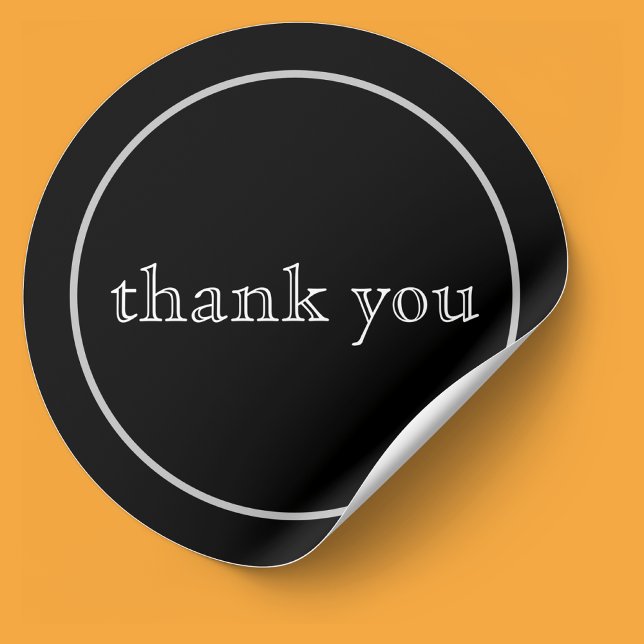 Sticker Rond Merci simple (Thank you stickers)