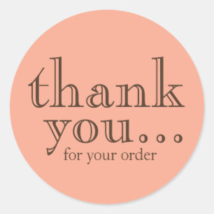 Sticker Rond Merci simple pour votre client professionnel de co