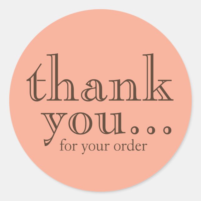 Sticker Rond Merci simple pour votre client professionnel de co (Devant)