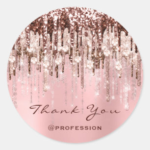 Sticker Rond Merci Small Business Drivers Rose Rose Parties sci