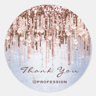 Sticker Rond Merci Small Business en ligne Drivers Rose Blue