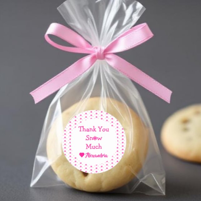 Sticker Rond Merci Snowflake (Créateur téléchargé)