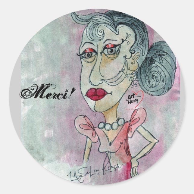 Sticker Rond Merci ! Sticker_Lady No 3 (Devant)