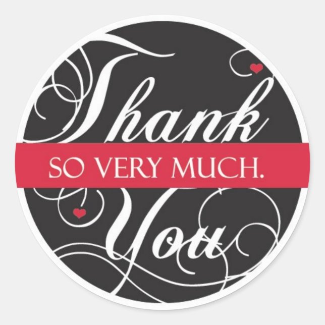 Sticker Rond Merci tellement (Devant)