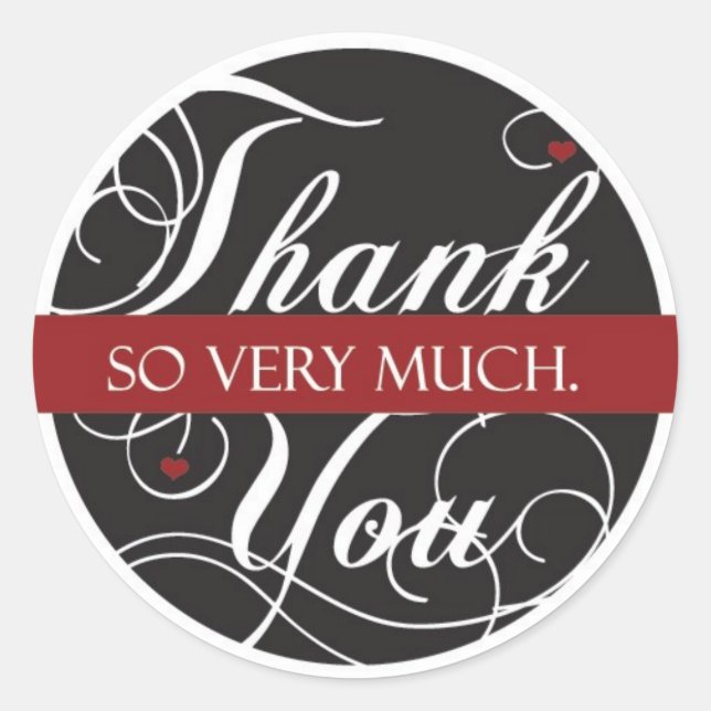 Sticker Rond Merci tellement (Devant)