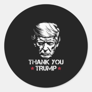 Sticker Rond Merci Trump 1