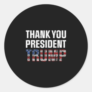 Sticker Rond Merci Trump 2