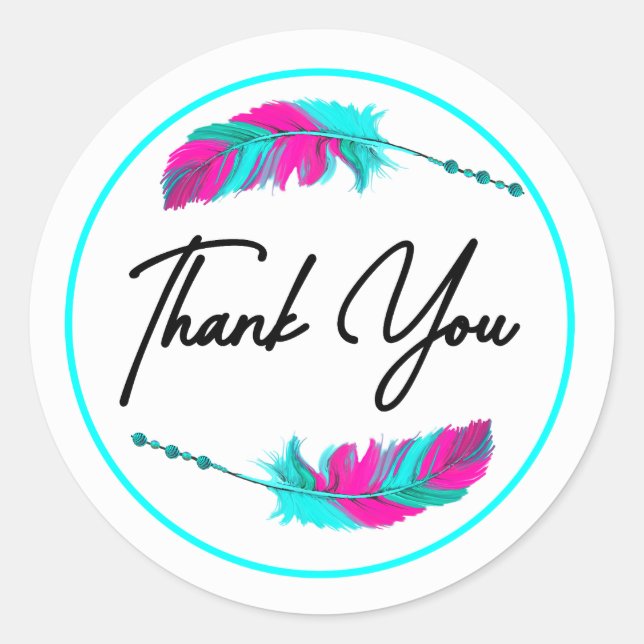 Sticker Rond Merci Wish (Devant)