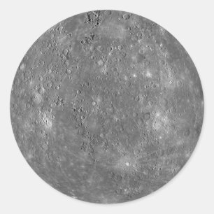 Sticker Rond Mercury Planet Photo