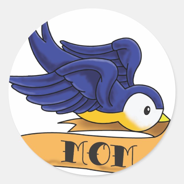 Sticker Rond Mère Banner Swallow (Devant)
