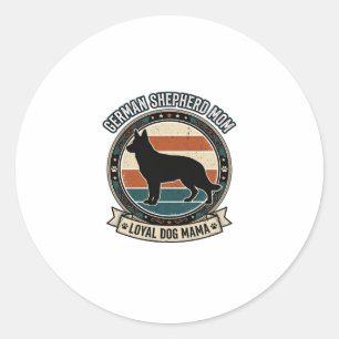 Sticker Rond Mère Berger Allemand T-shirt vintage pour amoureux