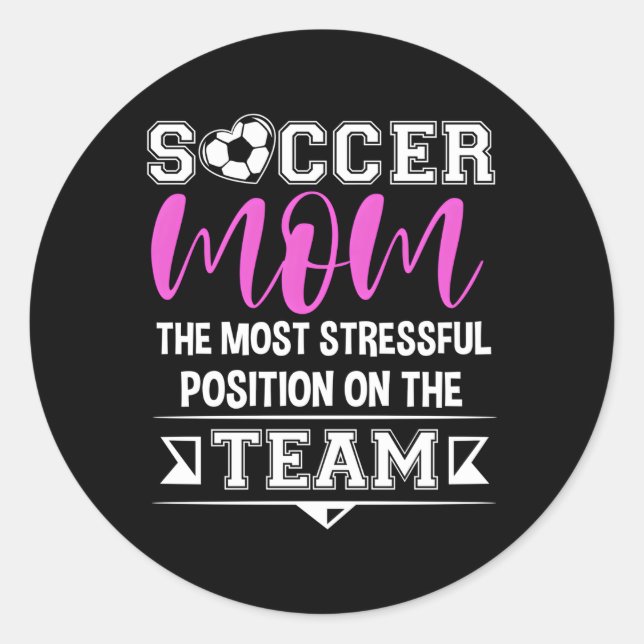 Sticker Rond Mère de football Gameday Soccer Maman (Devant)